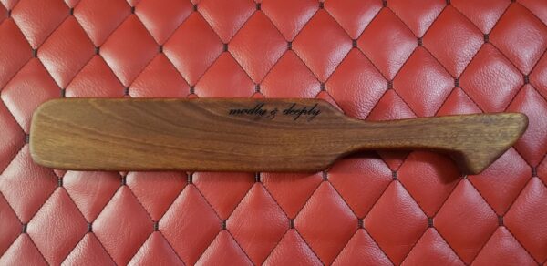 il_fullxfull.6441049026_hkfm.jpg Sapele Wooden Spanking Paddle: Impact Play Spanker BDSM