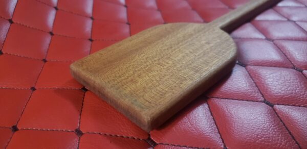 Naughty List Forever - Sapele BDSM paddle for spanking and impact play.