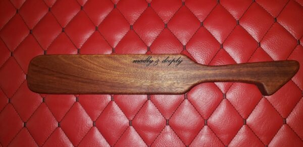 il_fullxfull.6489146725_45nc.jpg Sapele Wooden Spanking Paddle: Impact Play Spanker BDSM