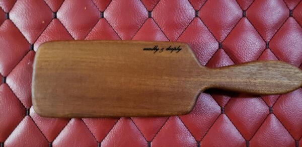 il_fullxfull.6508264833_jfse.jpg Handmade Sapele Paddle: Hairbrush Style Impact Toy