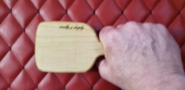 il_fullxfull.6650319184_jfwj.jpg Handmade Wooden Spanking Paddle, Impact Play Travel Mini Small