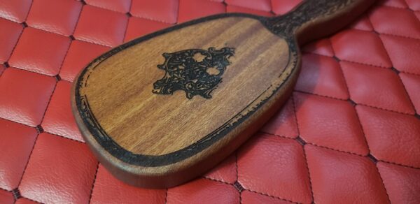 Sapele Wood Paddle: Vanity Hairbrush-Inspired Discipline Tool