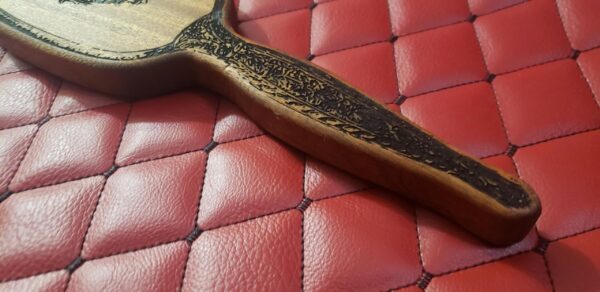 Sapele Wood Paddle: Vanity Hairbrush-Inspired Discipline Tool