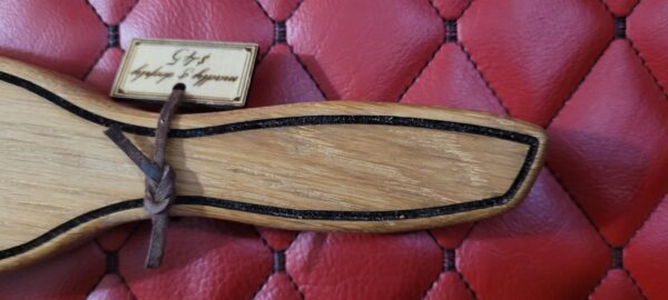 Skull Fang White Oak Paddle: Coffin-Shaped Kink BDSM Toy