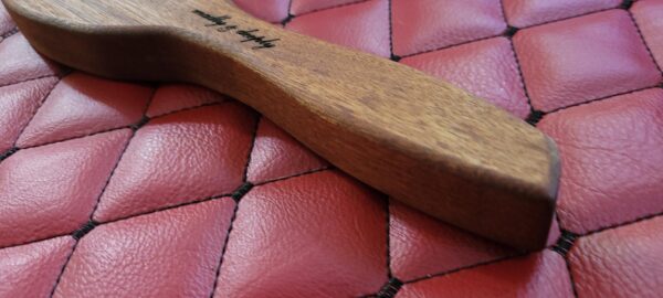 il_fullxfull.6981680800_texq.jpg Handmade Sapele Wood Pocket Paddle – Compact Impact Tool | Discreet, Travel-Friendly Spanking Paddle