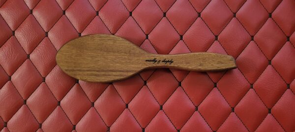 il_fullxfull.6981685780_k547.jpg Handmade Sapele Wood Pocket Paddle – Compact Impact Tool | Discreet, Travel-Friendly Spanking Paddle