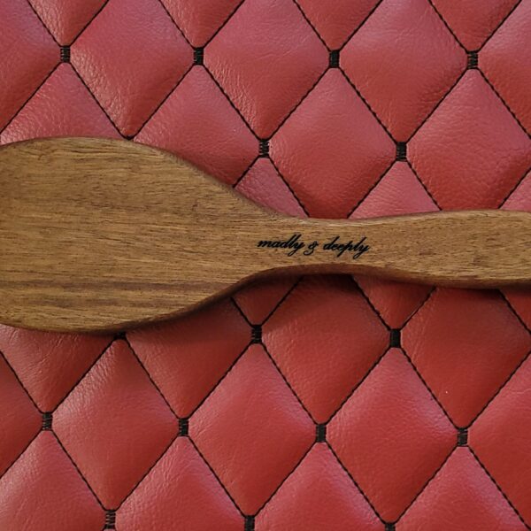 il_fullxfull.6981685780_k547.jpg Handmade Sapele Wood Pocket Paddle – Compact Impact Tool | Discreet, Travel-Friendly Spanking Paddle