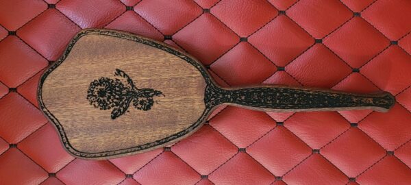 Sapele Wood Paddle: Vanity Hairbrush-Inspired Discipline Tool