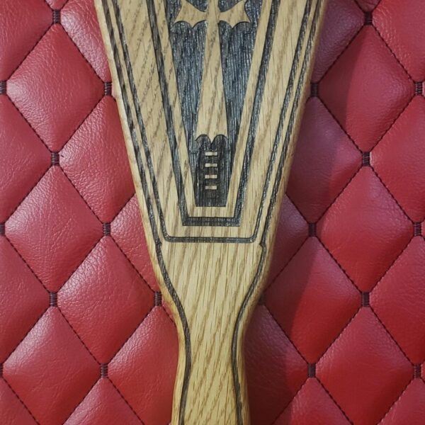 Coffin-Shaped Paddle – Etched Spirit Design, Gothic BDSM Gear Impact Toy