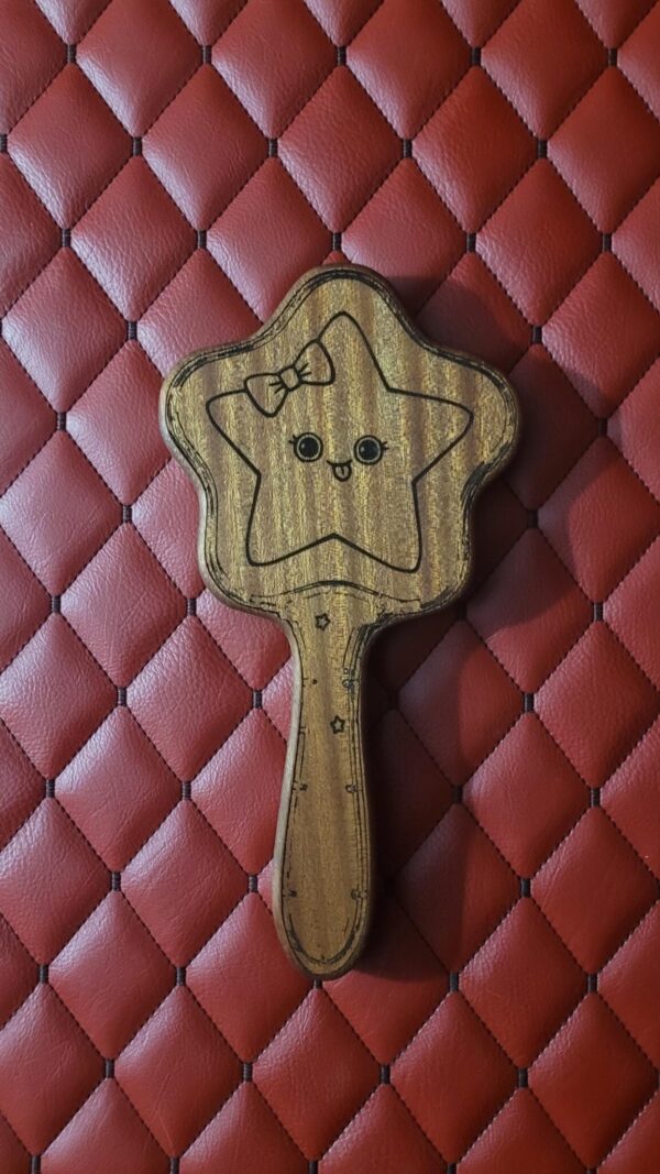 Kawaii Star Paddle: Sapele Wood BDSM Gear Impact Spanking Toy