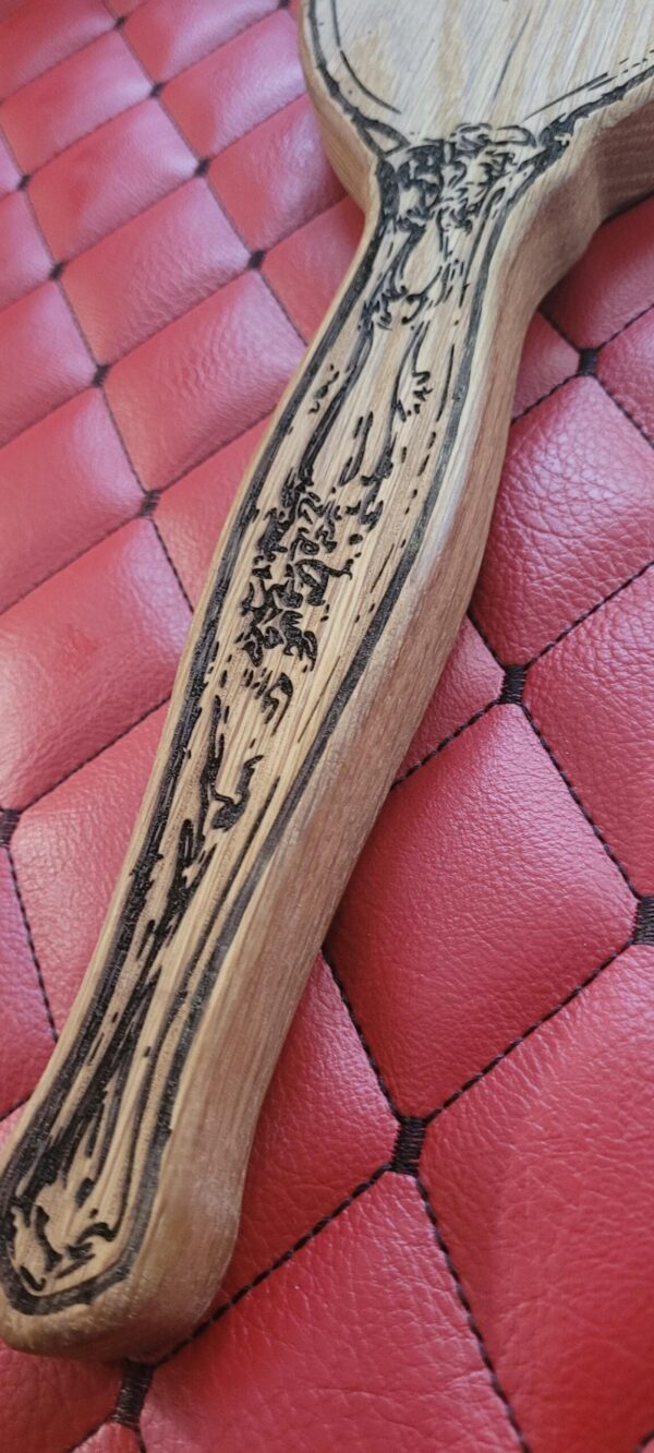 White Oak Vanity Paddle: Vintage Hairbrush-Inspired Impact Tool