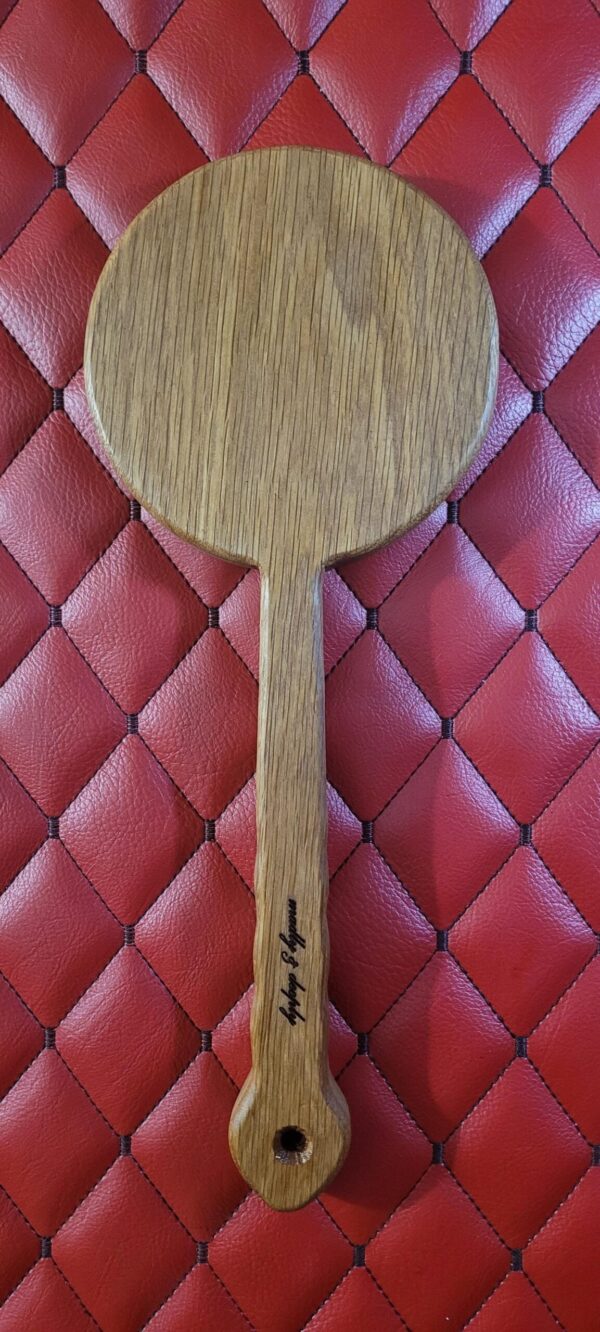 White Oak or Sapel Paddle - Concentric Circle Engraved BDSM Gear Kink Impact Toy