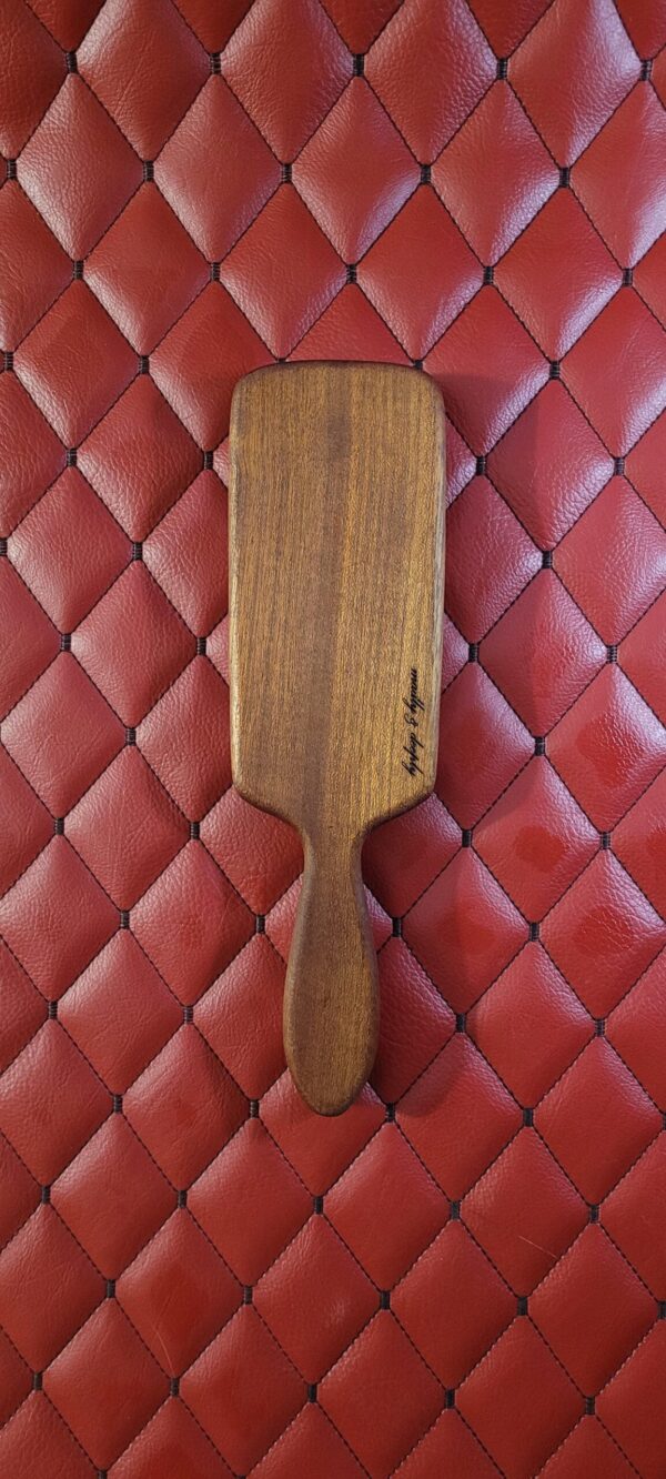 il_fullxfull.7162970203_igci.jpg Handmade Sapele Paddle: Hairbrush Style Impact Toy