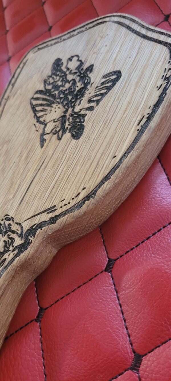 White Oak Vanity Paddle: Vintage Hairbrush-Inspired Impact Tool