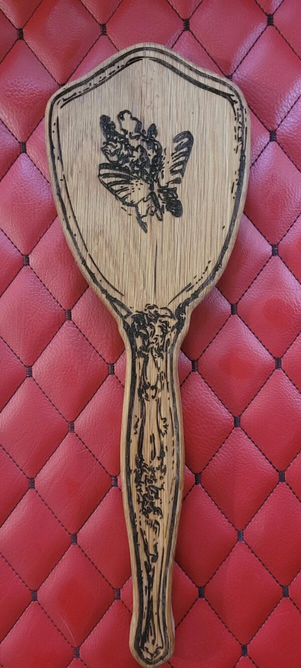 White Oak Vanity Paddle: Vintage Hairbrush-Inspired Impact Tool