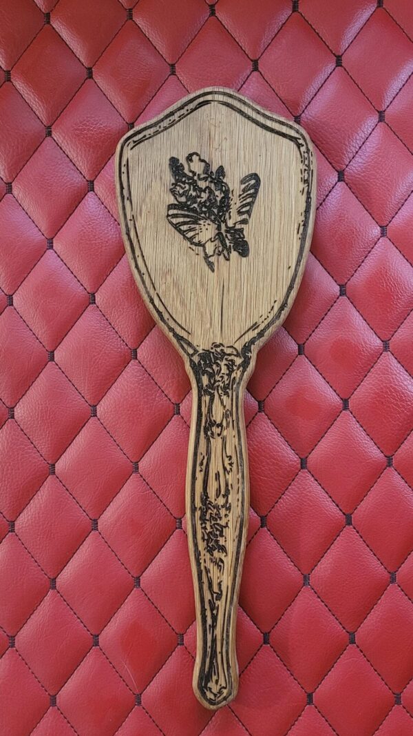 White Oak Vanity Paddle: Vintage Hairbrush-Inspired Impact Tool