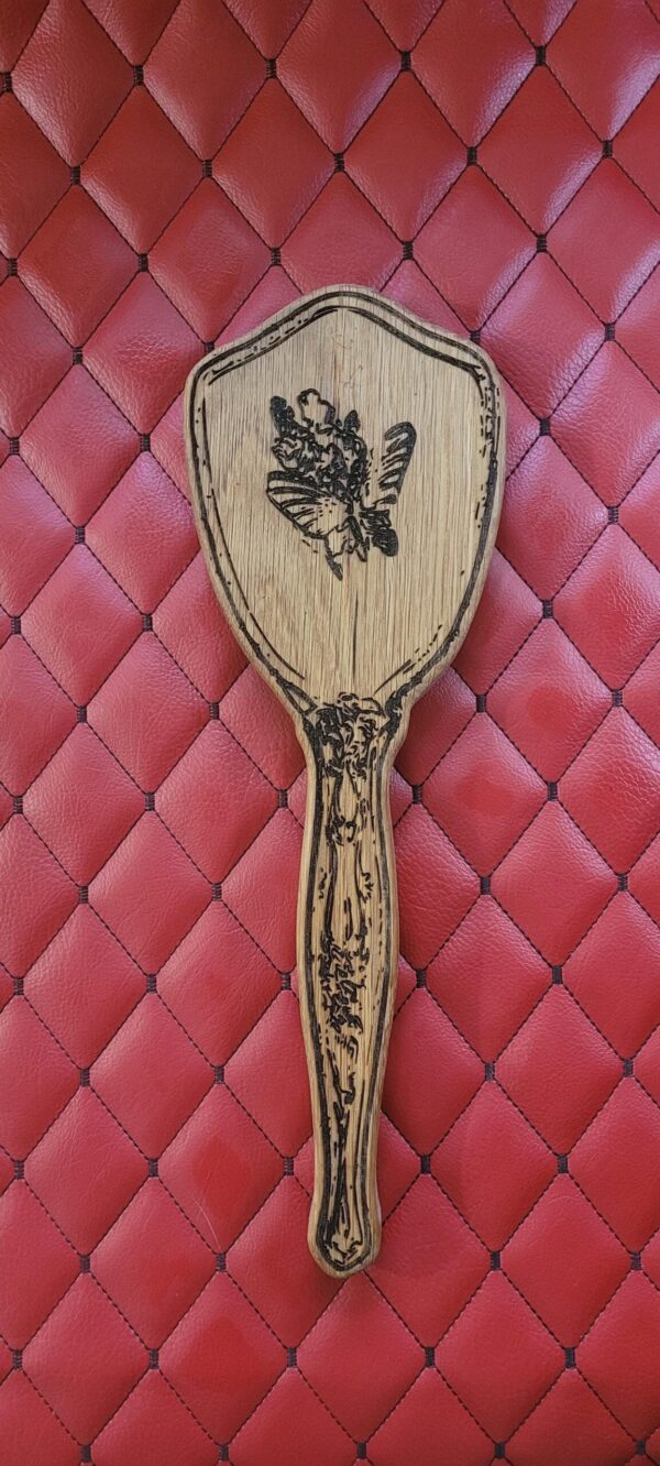 White Oak Vanity Paddle: Vintage Hairbrush-Inspired Impact Tool