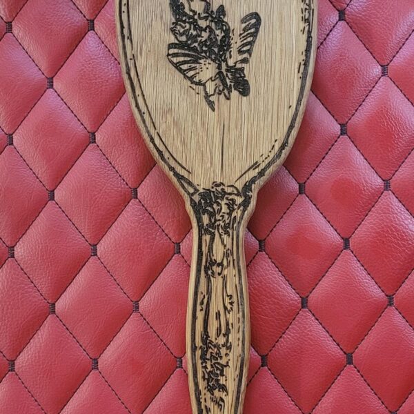 White Oak Vanity Paddle: Vintage Hairbrush-Inspired Impact Tool