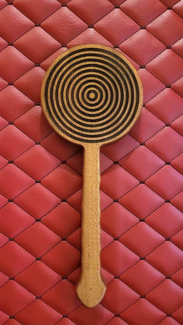 il_fullxfull.7178041562_jtfs.jpg White Oak or Sapel Paddle - Concentric Circle Engraved BDSM Gear Kink Impact Toy