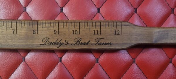 CUSTOM  The Paddle Ruler: Sturdy Walnut BDSM Impact play. imperial metric