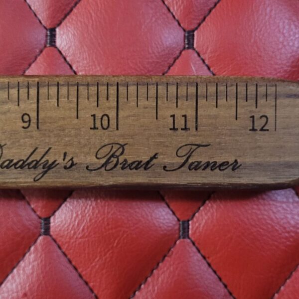CUSTOM  The Paddle Ruler: Sturdy Walnut BDSM Impact play. imperial metric