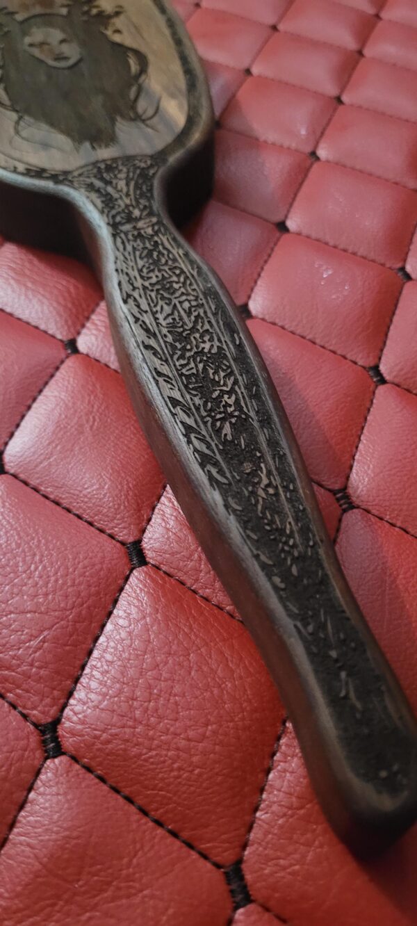 il_fullxfull.7351527676_5e4v.jpg Witchy Goth Walnut Wood Vanity Spanking Paddle – Vintage Hairbrush Inspired Impact Tool