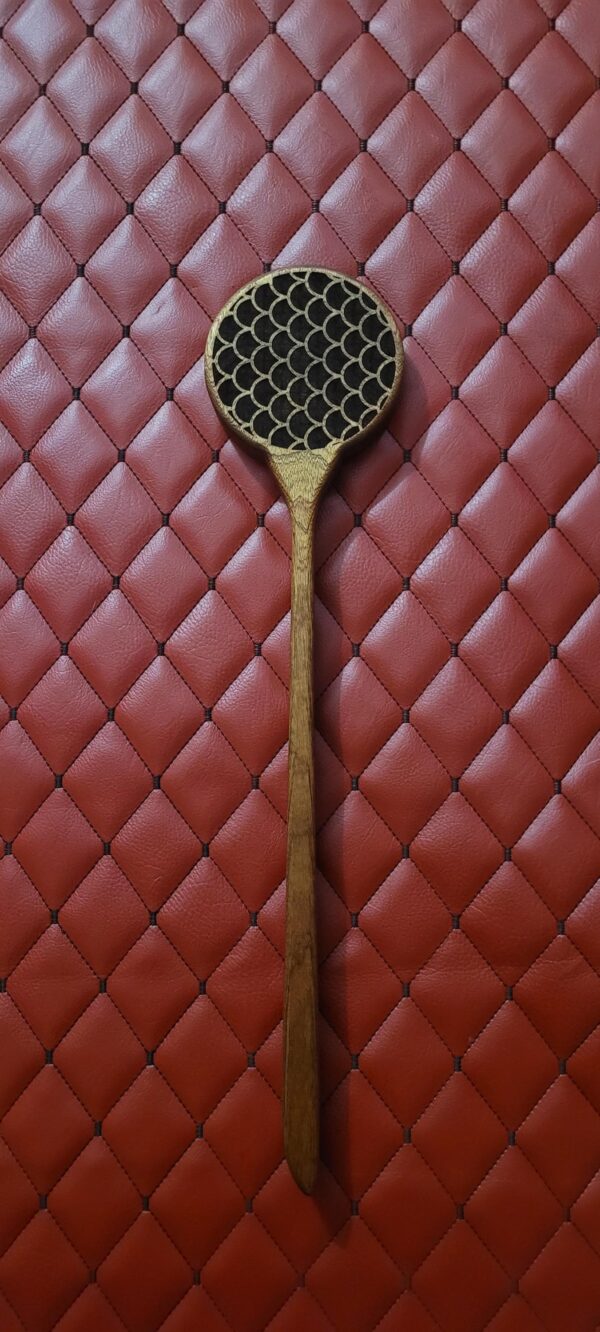 Mermaid Scale Sapele Mahogany Wooden Paddle: Thuddy BDSM Gear Impact Spanking Toy