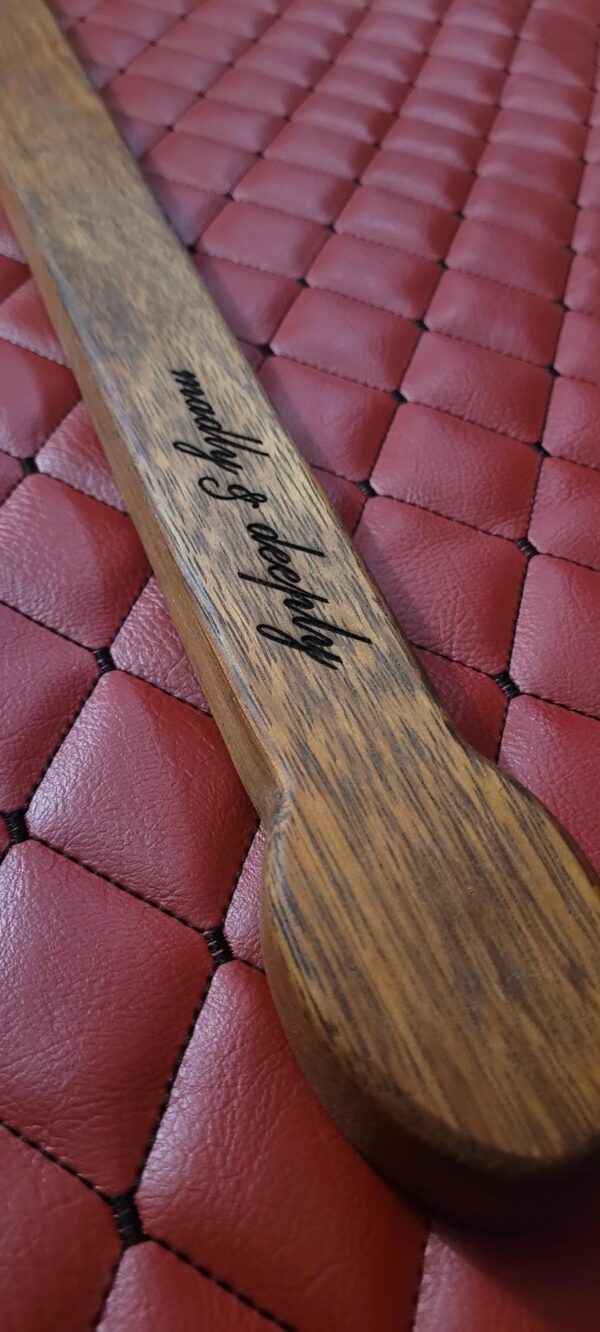 The Punisher: Merbau Handmade Wooden Bat BDSM Gear Spanking Impact Play- Blackjack-Inspired