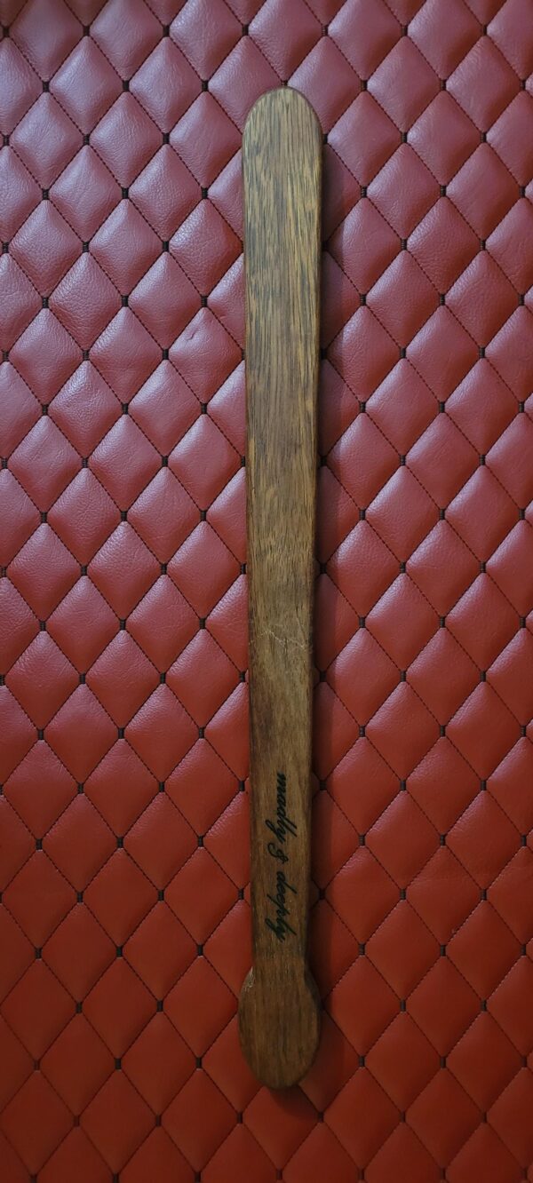 The Punisher: Merbau Handmade Wooden Bat BDSM Gear Spanking Impact Play- Blackjack-Inspired