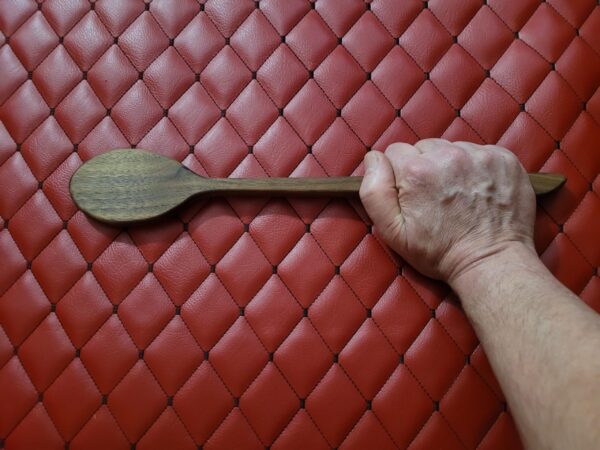 il_fullxfull.7420979103_4msi.jpg The "You're going to get the SPOON!" - Walnut BDSM Gear paddle implement. Long and wooden round
