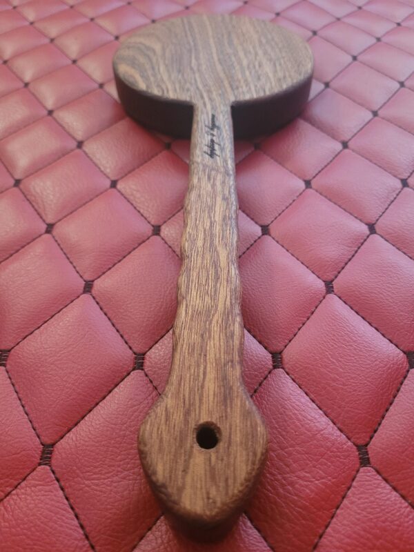 Sapele Mahogany Paddle - Waffle Engraved BDSM Gear Kink Impact Toy