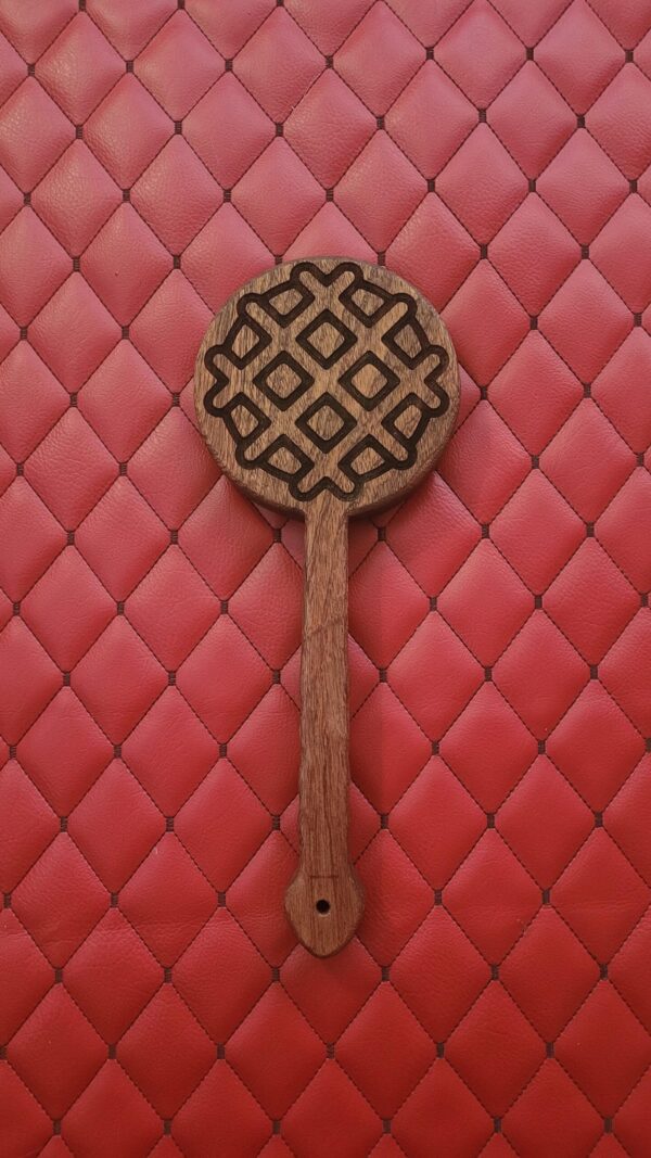 il_fullxfull.7424119281_tkyg.jpg Sapele Mahogany Paddle - Waffle Engraved BDSM Gear Kink Impact Toy