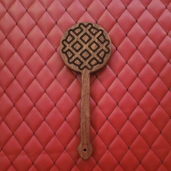 Sapele Mahogany Paddle - Waffle Engraved BDSM Gear Kink Impact Toy