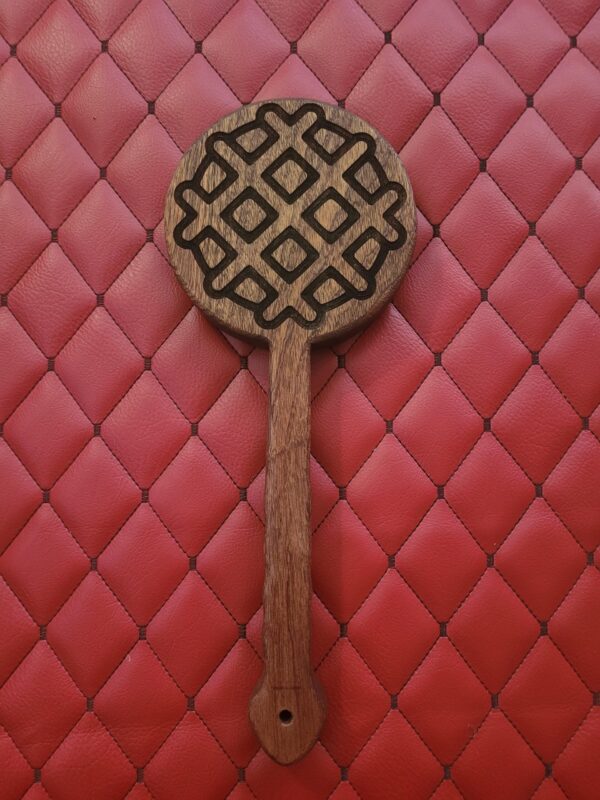 Sapele Mahogany Paddle - Waffle Engraved BDSM Gear Kink Impact Toy
