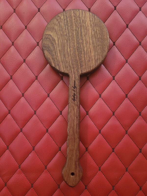 Sapele Mahogany Paddle - Waffle Engraved BDSM Gear Kink Impact Toy
