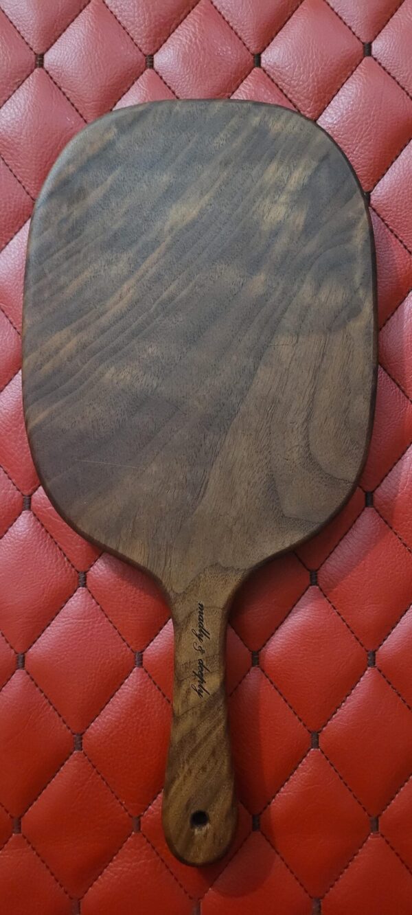 Walnut Gothic Bat Paddle – Handcrafted BDSM Gear Spanking Wooden Paddle Vampire Design