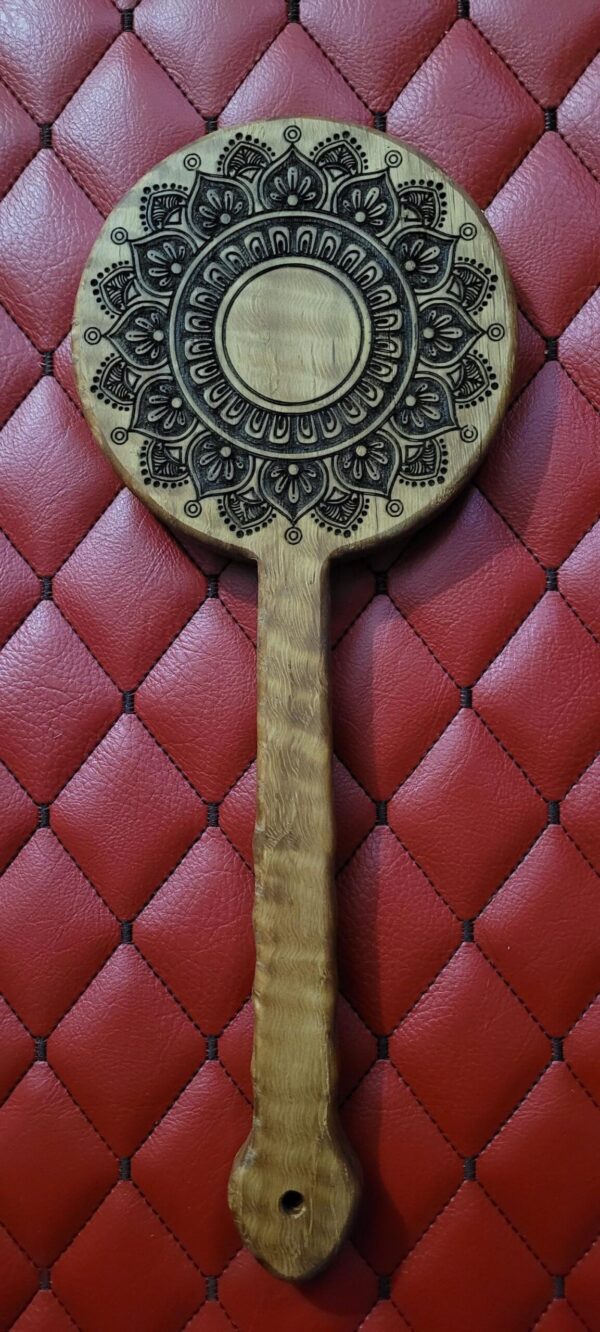 Mandala White Oak Paddle -  Engraved BDSM Gear Kink Heavy Impact Toy