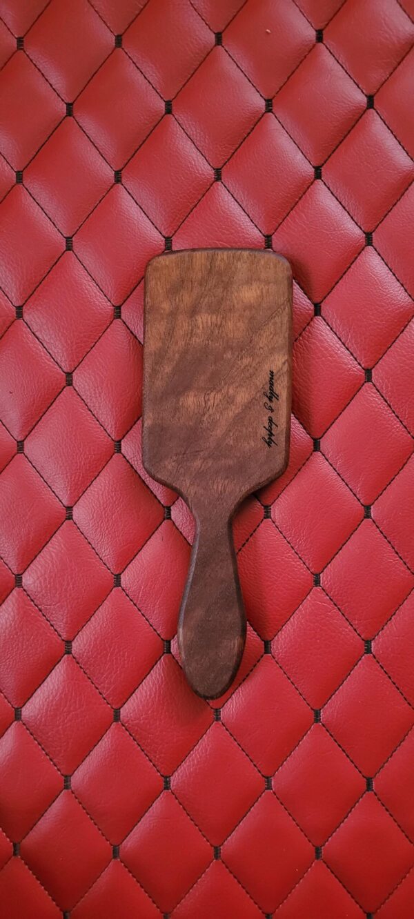 il_fullxfull.7636516396_d1mr.jpg Handmade Sapele Paddle: Thin Pocket Hairbrush Style Impact Toy