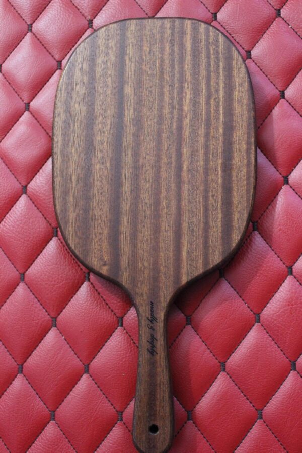 Large Gothic Sapele Bat Paddle – Handcrafted BDSM Gear Spanking Wooden Paddle with Vampire Design