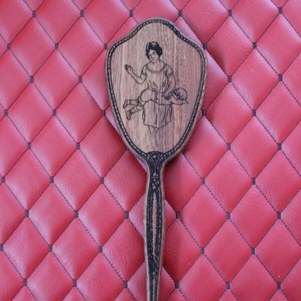 Mommy Sapele Wood Vanity Paddle – Vintage Hairbrush Inspired Impact Tool