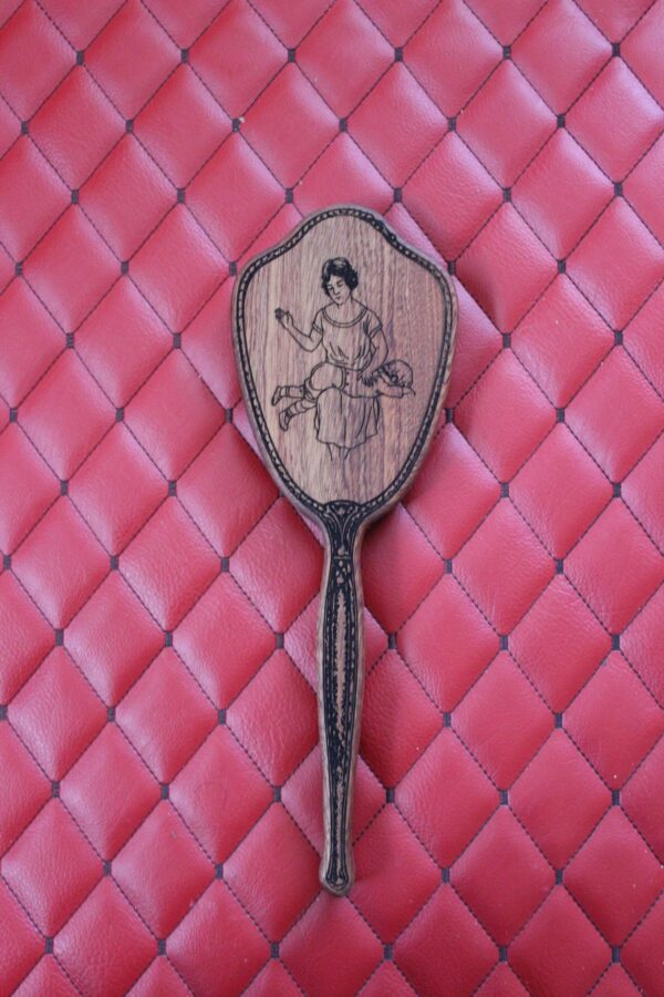Mommy Sapele Wood Vanity Paddle – Vintage Hairbrush Inspired Impact Tool