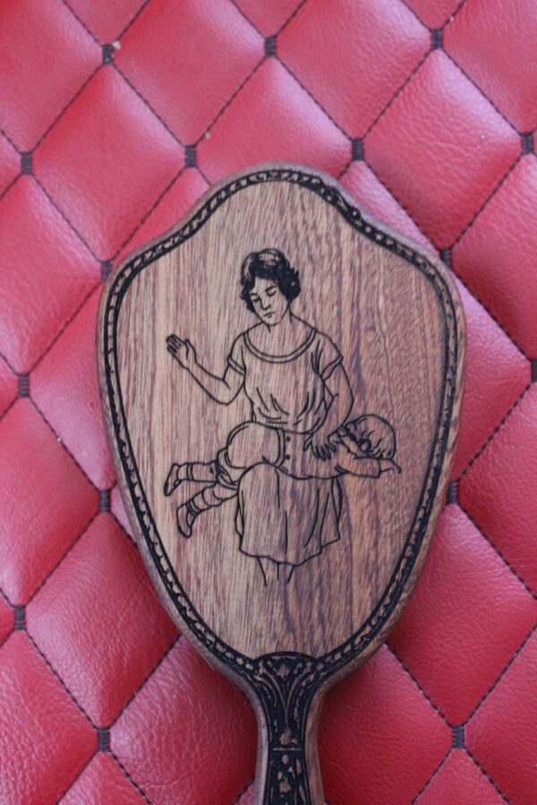 Mommy Sapele Wood Vanity Paddle – Vintage Hairbrush Inspired Impact Tool