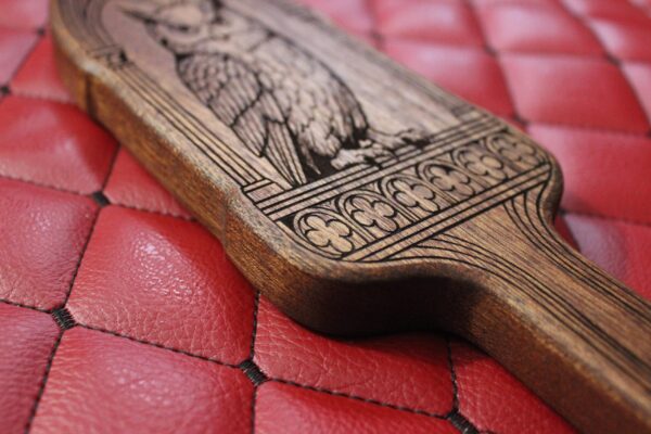 Owl Spanking Paddle – Sapele Handmade Impact Toy