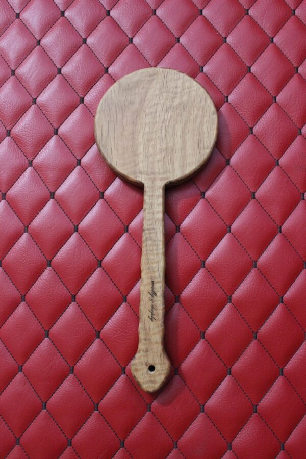 White Oak Mandala Paddle – Engraved Impact Toy, Spiritual Ritual Tool