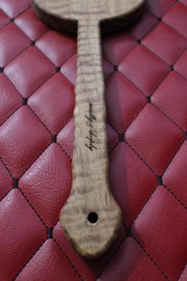 White Oak Mandala Paddle – Engraved Impact Toy, Spiritual Ritual Tool