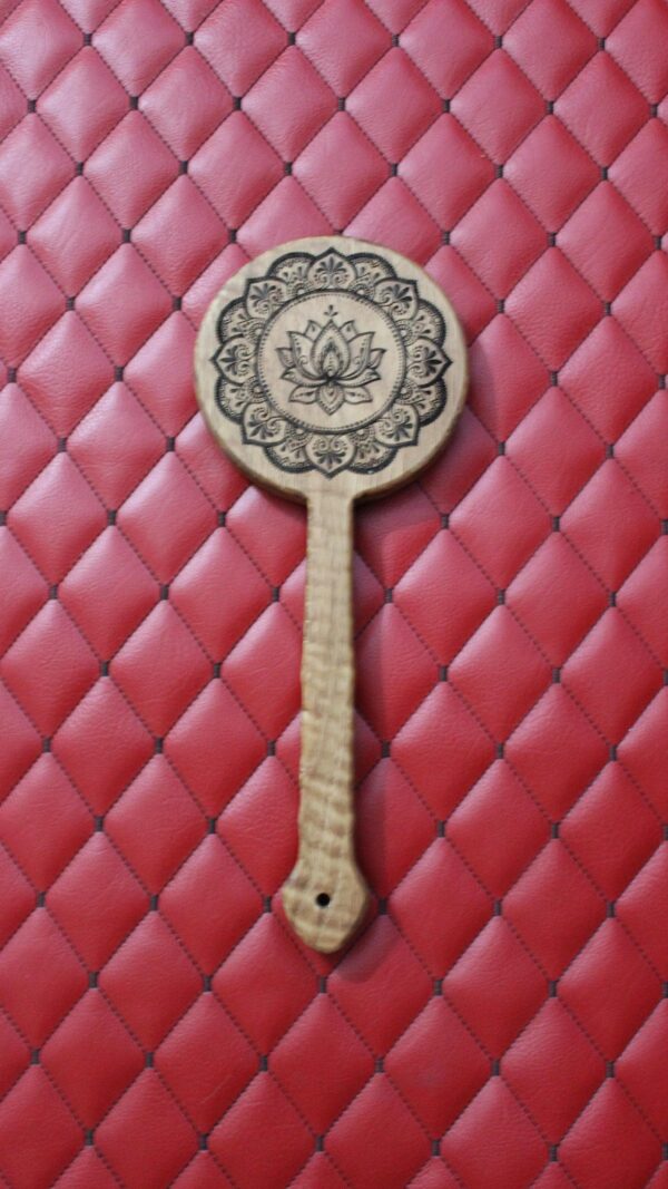 il_fullxfull.7960664983_2g9d.jpg White Oak Mandala Paddle – Engraved Impact Toy, Spiritual Ritual Tool