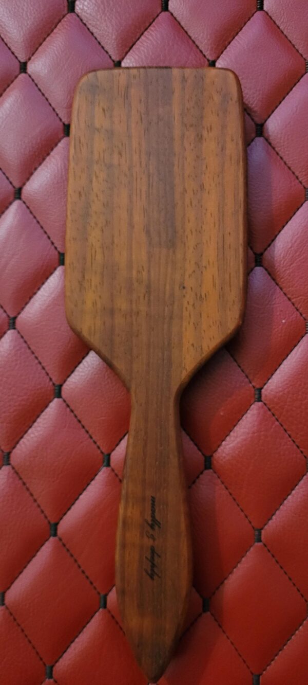 The Rebecca II - Padauk wood BDSM paddle Vintage hairbrush styled design.