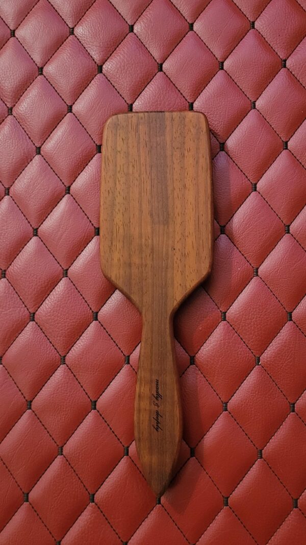 The Rebecca II - Padauk wood BDSM paddle Vintage hairbrush styled design.
