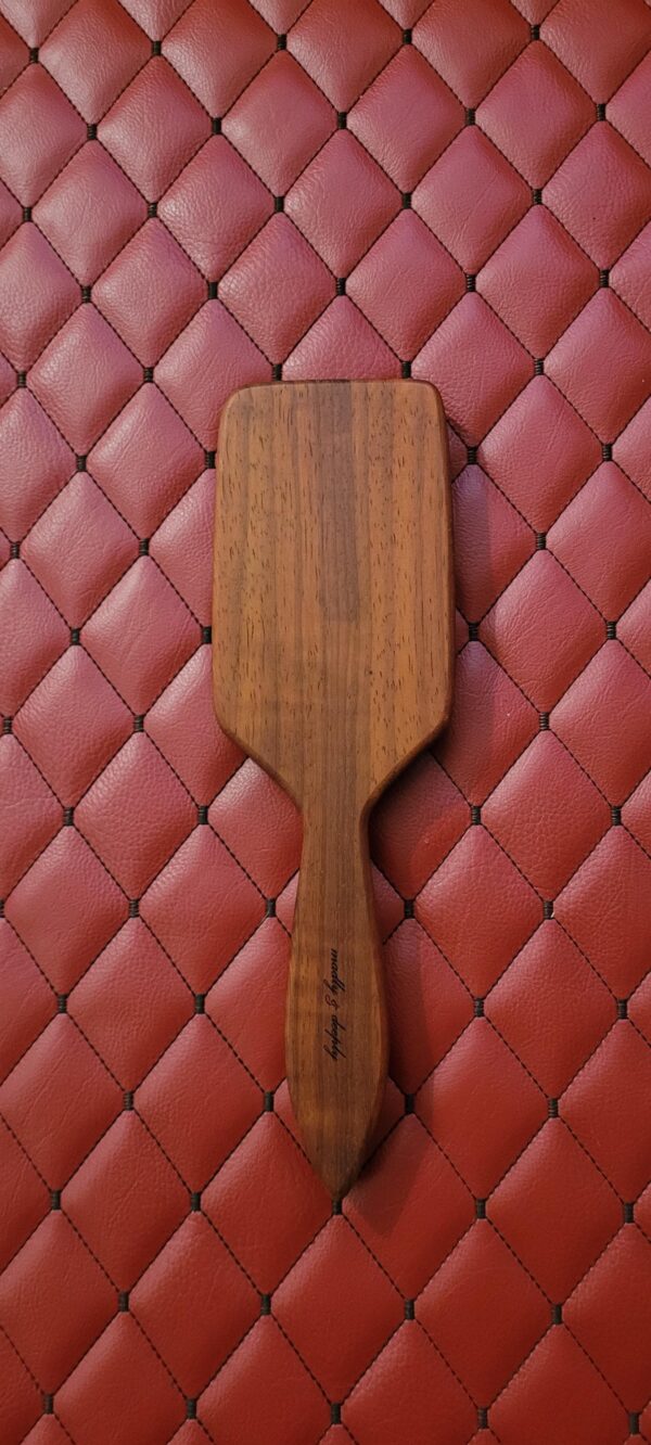 The Rebecca II - Padauk wood BDSM paddle Vintage hairbrush styled design.