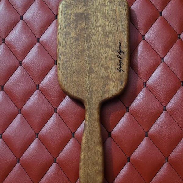 il_fullxfull.8009074778_mrjz.jpg Large Pommeled Sapele BDSM Gear Paddle – Handmade Hairbrush Style Impact Toy